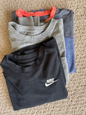 Boys sz 8 Nike Crewcuts and Cat and Jack long sleeve shirts lot of 3